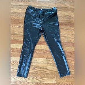 NWT Black Pleather Leggings 🪩